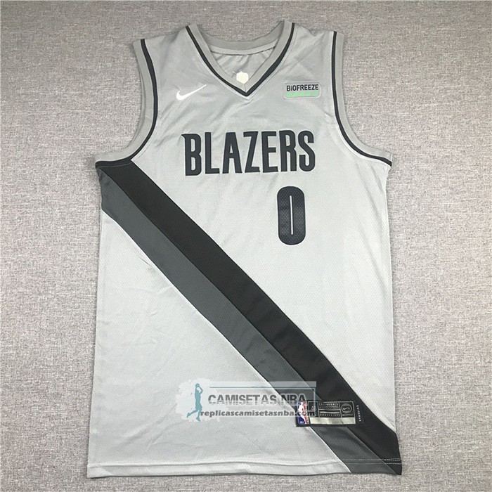 Camiseta Portland Trail Blazers Damian Lillard Earned 2020-21 Gris